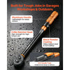 VEVOR Torque Wrench Set 1/4" 3/8" 1/2" Drive Click Torque Wrench 47-Piece, Dual Scale Readings, ±3% High Precision, with Spark Plug Sockets, Bits, Extension Bars, Storage Case, for Automotive Repair