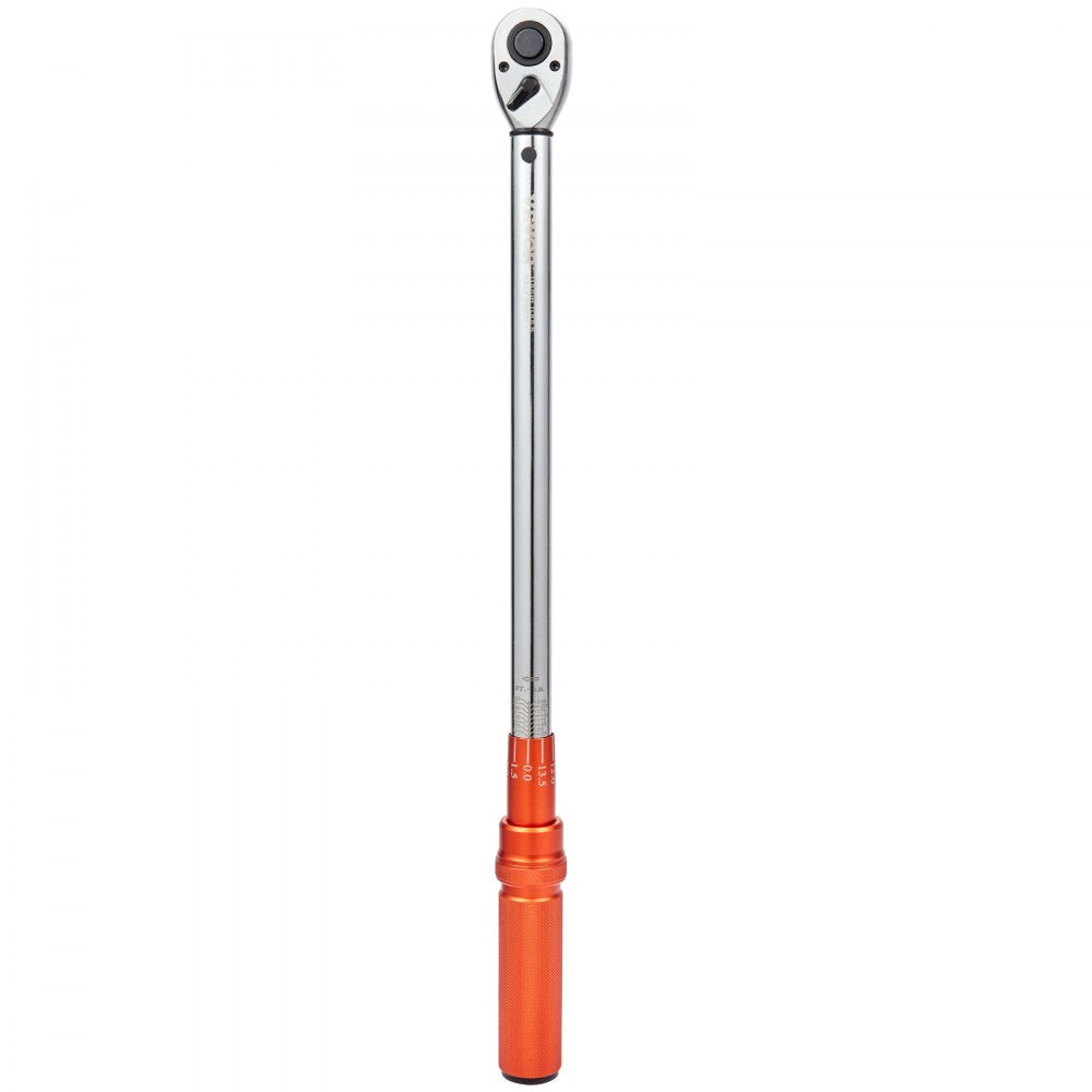 VEVOR Torque Wrench, 1/2-inch Drive Click Torque Wrench 20-250ft.lb/34-340n.m, Dual-Direction Adjustable Torque Wrench Set, Mechanical Dual Range Scales Torque Wrench Kit with Adapters Extension Rod