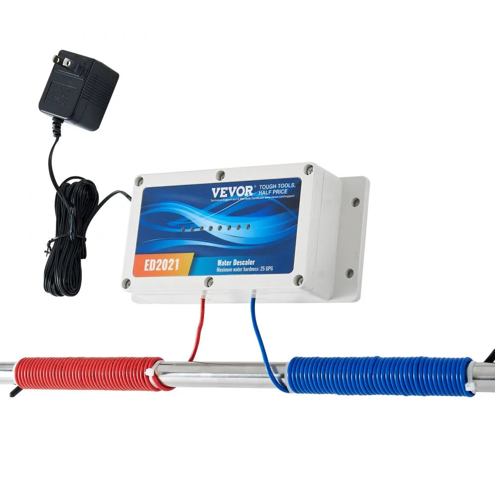 VEVOR Electronic Water Descaler System, Whole House Salt Free Descaler, Hard Water Conditioner to Reduces Scale Build-Up, for All Kinds of Plumbing Pipes, Durable for Over 6 Years