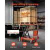 VEVOR Hydraulic Lift Table Cart, 1100 lbs Capacity 35.4 in Lifting Height, for Material Handling, Moving, Transportation, Manual Single Scissor Lift Table, 4 Wheels and Foldable Handle, Premium Steel