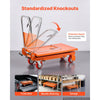 VEVOR Hydraulic Lift Table Cart, 1100 lbs Capacity 35.4 in Lifting Height, for Material Handling, Moving, Transportation, Manual Single Scissor Lift Table, 4 Wheels and Foldable Handle, Premium Steel