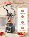 VEVOR Blender for Smoothies, 85 oz 1400W, Professional Blender with Powerful Motor, Multi-Functional Food Processing Blender with Noise Cover for Smoothie/Milkshake/Juice, Fits for Kitchen