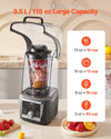 VEVOR Blender for Smoothies, 135 oz 1400W, Professional Blender with Powerful Motor, Multi-Functional Food Processing Blender with Noise Cover for Smoothie/Milkshake/Juice, Fits for Kitchen
