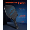 VEVOR Pickleball Paddle, T700 Carbon Fiber Surface & Honeycomb Core, Professional Pickleball Paddle with Increased Power & Control & Spin, Pro Pickle Ball Racket for Adults, Men & Women, Blue
