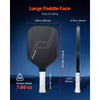 VEVOR Pickleball Paddle, T700 Carbon Fiber Surface & Honeycomb Core, Professional Pickleball Paddle with Increased Power & Control & Spin, Pro Pickle Ball Racket for Adults, Men & Women, Black