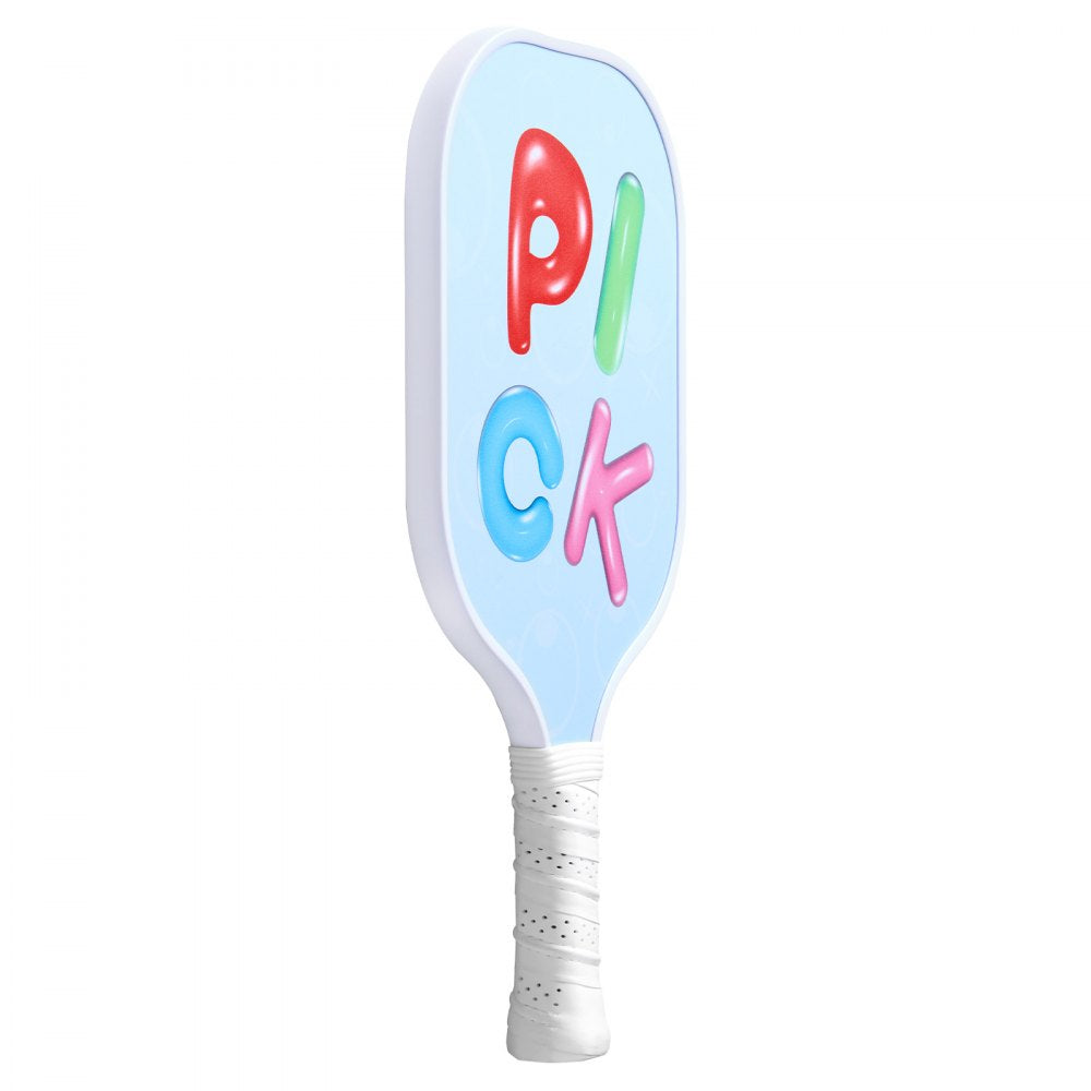 VEVOR Kids Pickleball Paddle, Lightweight Youth Pickleball Paddle with Small Grip and Cute Pattern, Fiberglass Pickle Ball Racket & Honeycomb Core, Child Size for Kids, Youth, Boys & Girls