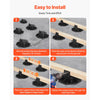 VEVOR Deck Blocks 12 PCS, 2000lbs / 907.18kg Load Capacity Deck Support Plastic Pedestal Paver, Raising 1.18 - 2.36 inch / 30 - 60 mm, Height Adjustable Shed Foundation Base for Wood Concrete Metal