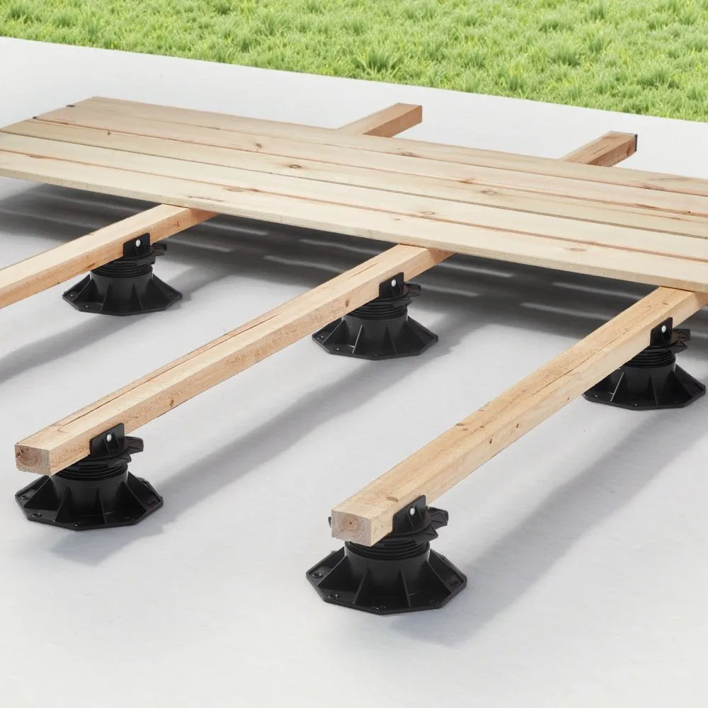 VEVOR Deck Blocks 24 PCS, 2000lbs / 907.18kg Load Capacity Deck Support Plastic Pedestal Paver, Raising 2.36 - 5.31 inch / 60 - 135 mm, Height Adjustable Shed Foundation Base for Wood Concrete Metal