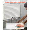 VEVOR Faux Wood Blinds, 2" Slat, 34.5" W x 60" H, Cordless Window Blinds and Shades with Decorative Board, Easy to Clean and Simple Light Adjustment, for Room Darkening, Home Interior Windows, White