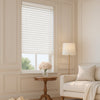VEVOR Faux Wood Blinds, 2" Slat, 34.5" W x 60" H, Cordless Window Blinds and Shades with Decorative Board, Easy to Clean and Simple Light Adjustment, for Room Darkening, Home Interior Windows, White