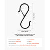 VEVOR S Hooks 36 Pack, 39.68 LBS Capacity for Bars up to 0.85 Inch, S Shaped Hooks with Safety Buckle, Heavy Duty Metal Hangers for Plants, Jeans, Clothes in Garden, Closet, Kitchen, Bedroom, Black