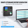 VEVOR Time Clocks for Employees Small Business with Face, Fingerprint, RFID and PIN Punching in One, Biometric Time Clock with 5 RFID Cards & USB Drive, Automatic Punch In/Out, No Monthly Fees