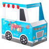VEVOR Ice Cream Cart for Kids, 20+ PCS Ice Cream Truck Wooden Playset, Pretend Play Stand with Steering Wheel & Chalkboard, Payment Scanner & Freezer, Faucet & Sink, Suitable for Kids 3-7 Years Old