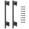 VEVOR Barn Door Handle, 2Pcs 12.6 in Rustic Fence Gate Handle, Rust-Resistant Coating, Heavy Duty Carbon Steel Outdoor Gate Handles, Easy to Install, Metal Sliding Door Pulls for Garage Shed Pantry