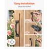 VEVOR Barn Door Handle, 4Pcs 6.5 in Rustic Fence Gate Handle, Rust-Resistant Coating, Heavy Duty Carbon Steel Outdoor Gate Handles, Easy to Install, Metal Sliding Door Pulls for Garage Shed Pantry
