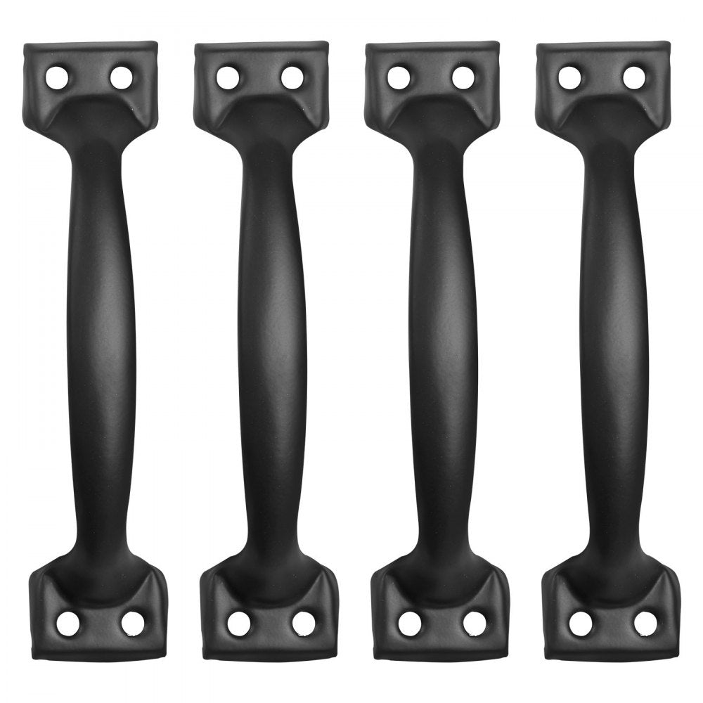VEVOR Barn Door Handle, 4Pcs 6.5 in Rustic Fence Gate Handle, Rust-Resistant Coating, Heavy Duty Carbon Steel Outdoor Gate Handles, Easy to Install, Metal Sliding Door Pulls for Garage Shed Pantry