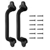 VEVOR Barn Door Handle, 2Pcs 9 in Rustic Fence Gate Handle, Rust-Resistant Coating, Heavy Duty Carbon Steel Outdoor Gate Handles, Easy to Install, Metal Sliding Door Pulls for Garage Shed Pantry