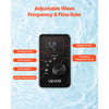 VEVOR Aquarium Wave Maker, 15W, 1428 GPH Adjustable Cross Flow Pump with Controller, Magnetic DC 24V Aquarium Powerhead, Strong Magnetic Base, 360° Rotating Wavemaker, for Saltwater Marine Freshwater