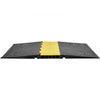VEVOR Rubber Cable Guard, 5-Channel, 22000 lbs per Axle Load Capacity, Durable Cord Protection Ramp with Hinged Lid for Driveway, Speed Control, and Accessibility Compliance for Both Indoor & Outdo