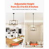 VEVOR 6-Light Chandelier, Metal Farmhouse Chandelier, Adjustable Height, Dining Room Hanging Light Fixture for Ceilings, Modern Chandelier for Bedroom, Foyer, Hall, Kitchen, Living Room and Entryway