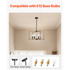 VEVOR 6-Light Chandelier, Metal Farmhouse Chandelier, Adjustable Height, Dining Room Hanging Light Fixture for Ceilings, Modern Chandelier for Bedroom, Foyer, Hall, Kitchen, Living Room and Entryway
