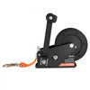 VEVOR Boat Winch, 3500 lbs Hand Winch, Heavy Duty Manual Rope Crank with 20ft Orange Polyester Strap, Portable Two-Way Ratchet, 2 Speed Switchable, Anti-Slip Handle Gear for Boat Trailer ATV Towing