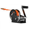 VEVOR Boat Winch, 3500 lbs Hand Winch, Heavy Duty Manual Rope Crank with 20ft Orange Polyester Strap, Portable Two-Way Ratchet, 2 Speed Switchable, Anti-Slip Handle Gear for Boat Trailer ATV Towing