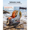 VEVOR Boat Winch, 3500 lbs Hand Winch, Heavy Duty Manual Rope Crank with 20ft Orange Polyester Strap, Portable Two-Way Ratchet, 2 Speed Switchable, Anti-Slip Handle Gear for Boat Trailer ATV Towing