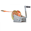 VEVOR Boat Winch, 3500 lbs Hand Winch, Heavy Duty Manual Rope Crank with 20ft Orange Polyester Strap, Portable Two-Way Ratchet, 2 Speed Switchable, Anti-Slip Handle Gear for Boat Trailer ATV Towing