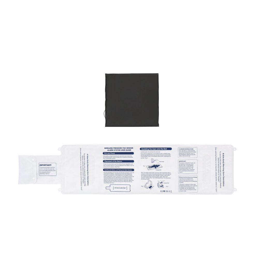 VEVOR Early Alert Bed Alarm System, Wireless Bed and Chair Sensor Pad with Call Button & Pager, Pre-Alert Safety Bed Alarms and Fall Prevention for Elderly, Dementia Patients, and Adults