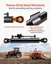 VEVOR Hydraulic Top Link Cat. 2-2 (11 in Stroke, 22-7/16 in to 33-7/16 in), Max 2900PSI Hydraulic Cylinder with 2 Hoses & G3/8" Check Valves for Tractors