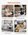 VEVOR Stainless Steel Table, 24 x 30 Inches Food Prep Worktable with Wheels, Kitchen Prep Table with Adjustable Undershelf Workstations for Commercial Kitchen, Restaurant, Hotel and Garage, Outdoor
