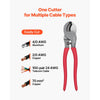 VEVOR High Leverage Cable Cutter, 9-1/4 in Compact, Forged Blades and PVC-Coated Handles, Heavy Duty Cable Cutting Pliers Tool for 4/0 AWG Aluminum, 2/0 AWG Soft Copper and 100-Pair 24AWG Comm Cables