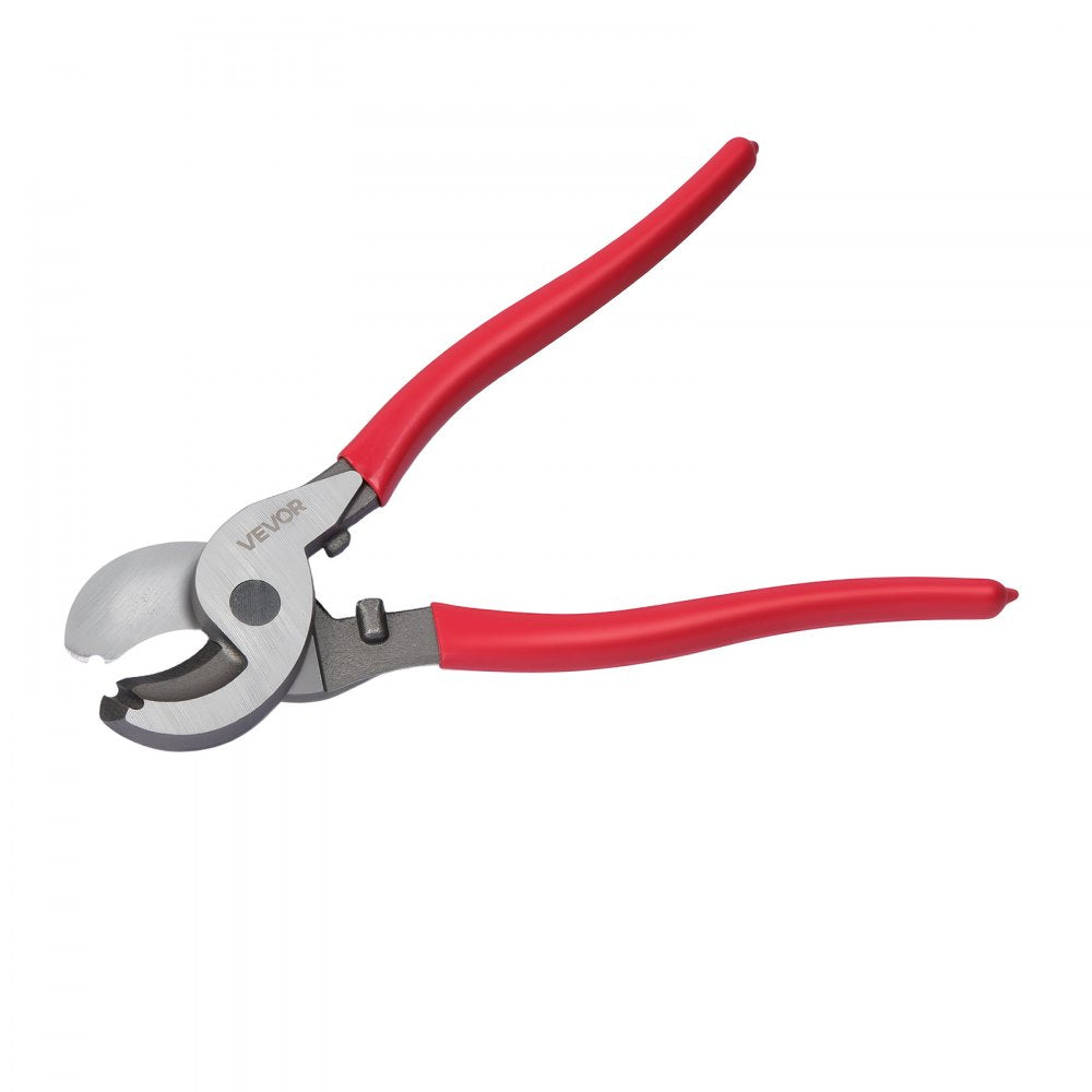 VEVOR High Leverage Cable Cutter, 9-1/4 in Compact, Forged Blades and PVC-Coated Handles, Heavy Duty Cable Cutting Pliers Tool for 4/0 AWG Aluminum, 2/0 AWG Soft Copper and 100-Pair 24AWG Comm Cables