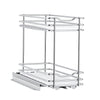VEVOR Pull Out Spice Rack Organizer for Cabinet, 2 Tier Slide Out Spice Rack Organizer, Heavy Duty Metal Seasoning Kitchen Basket for Inside Cabinets & Pantry Closet, 4.33"W x 8.46"D x 10.43"H, Silver