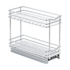 VEVOR Pull Out Spice Rack Organizer for Cabinet, 2 Tier Slide Out Spice Rack Organizer, Heavy Duty Metal Seasoning Kitchen Basket for Inside Cabinets & Pantry Closet, 4.33"W x 8.46"D x 10.43"H, Silver