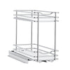 VEVOR Pull Out Spice Rack Organizer for Cabinet, 2 Tier Slide Out Spice Rack Organizer, Heavy Duty Metal Seasoning Kitchen Basket for Inside Cabinets & Pantry Closet, 4.33"W x 8.46"D x 10.43"H, Silver