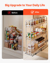 VEVOR Pull Out Spice Rack Organizer for Cabinet, 3 Tier Slide Out Spice Rack Organizer, Height Adjustable Heavy Duty Metal Seasoning Kitchen Basket for Cabinets, 5.75"W x 20.98"D x 21.34"H, Silver