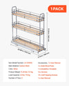 VEVOR Pull Out Spice Rack Organizer for Cabinet, 3 Tier Slide Out Spice Rack Organizer, Height Adjustable Heavy Duty Metal Seasoning Kitchen Basket for Cabinets, 5.75"W x 20.98"D x 21.34"H, Silver