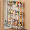 VEVOR Pull Out Spice Rack Organizer for Cabinet, 3 Tier Slide Out Spice Rack Organizer, Height Adjustable Heavy Duty Metal Seasoning Kitchen Basket for Cabinets, 5.75"W x 20.98"D x 21.34"H, Silver