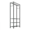 VEVOR Clothing Garment Rack, Heavy Duty Clothing Garment Rack, 4 Adjustable Tiers Clothing Racks with Carbon Steel, 500 lbs Load Capacity Closet Wardrobe for Bedroom, Clothing Store, Hallway