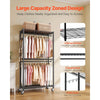 VEVOR Rolling Clothes Rack, Heavy Duty Clothing Garment Rack, 3 Adjustable Tiers Clothing Racks with Carbon Steel, 450 lbs Load Capacity Closet Wardrobe for Bedroom, Clothing Store, Hallway
