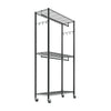 VEVOR Rolling Clothes Rack, Heavy Duty Clothing Garment Rack, 3 Adjustable Tiers Clothing Racks with Carbon Steel, 450 lbs Load Capacity Closet Wardrobe for Bedroom, Clothing Store, Hallway