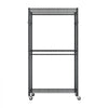 VEVOR Rolling Clothes Rack, Heavy Duty Clothing Garment Rack, 3 Adjustable Tiers Clothing Racks with Carbon Steel, 450 lbs Load Capacity Closet Wardrobe for Bedroom, Clothing Store, Hallway