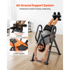 VEVOR Inversion Table, 300 lbs Capacity Heavy Duty Back Inverter Stretcher, Inverted Table with Dual-Roller Locking, Decompression Tables for Shoulders, Neck, Back, Multi-Angle Adjustable Tether Strap