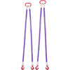 VEVOR Lifting Sling Straps, 2Pcs Two-Leg Polyester Bridle Sling with Hooks, 4400LB Capacity, 5Ft Heavy Duty Rigging Strap, Thickened & Wear-Resistant Webbing Slings for Engines Cranes Hoists Truck
