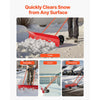 VEVOR Snow Pusher Shovel with Wheels, 37.8 in Wheeled Snowplow Shovel with Bi-Directional Angled Blade & 90° Adjustable Handle, Durable Plastic Winter Shovels, Portable Snow Removal Tool for Driveway