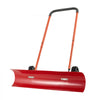 VEVOR Snow Pusher Shovel with Wheels, 37.8 in Wheeled Snowplow Shovel with Bi-Directional Angled Blade & 90° Adjustable Handle, Durable Plastic Winter Shovels, Portable Snow Removal Tool for Driveway