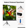 VEVOR Projector Screen with Stand, 120 Inch 4:3 4K 1080P HD Movie Screen, 170° Wide Viewing, Wrinkle-Free Projection Screen with Stable Tripod & Portable Bag for Home Theater, Immersive Movie Nights