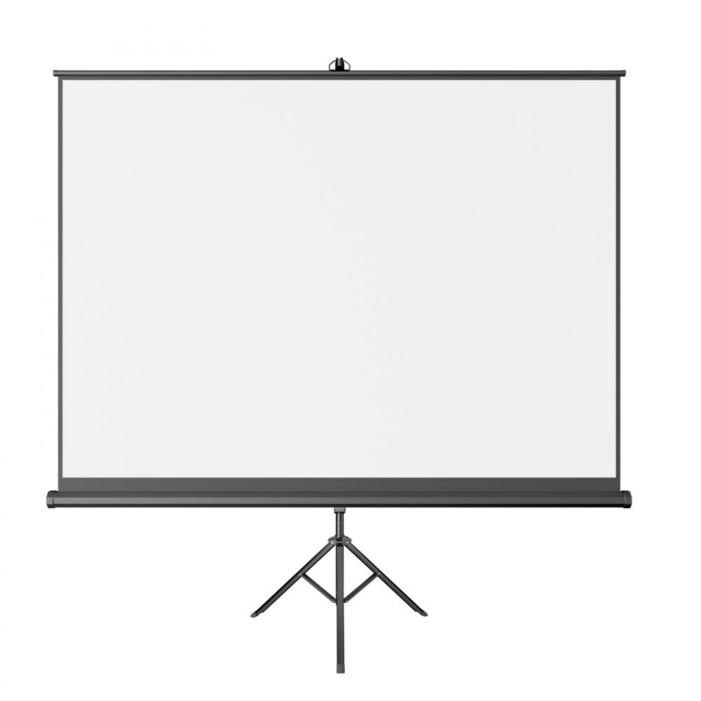 VEVOR Projector Screen with Stand, 120 Inch 4:3 4K 1080P HD Movie Screen, 170° Wide Viewing, Wrinkle-Free Projection Screen with Stable Tripod & Portable Bag for Home Theater, Immersive Movie Nights